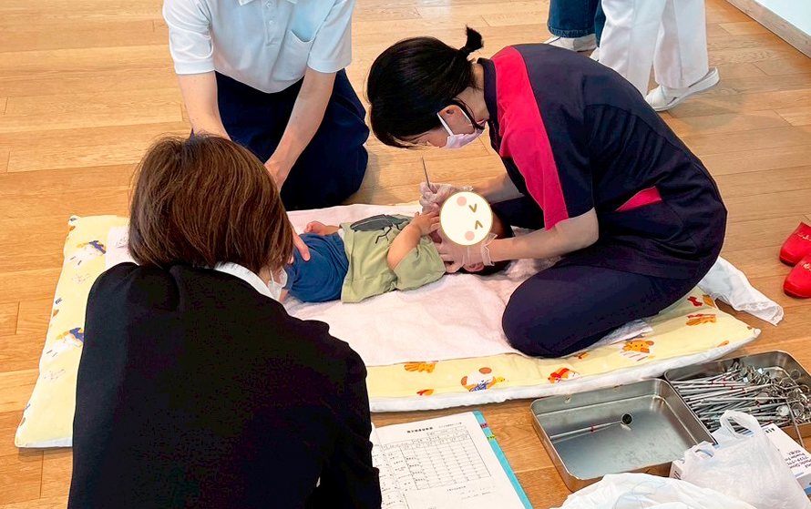 こども園歯科検診の様子です。