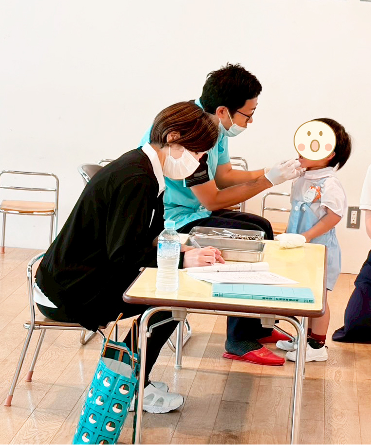 こども園歯科検診の様子です。