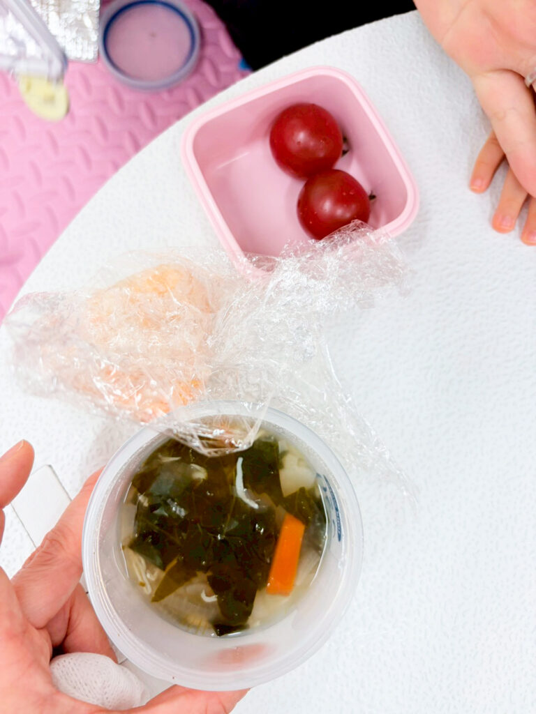 赤ちゃん歯科教室で実際にお子様が食べる料理の写真です